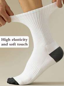 1 Pc Personalized Couple Face Custom Socks - Custom Photo Design Mid-Calf Socks, Fun Gift For Couples, Valentine'S Day, Birthdays And Special Occasions, Funny Socks, Fun Prints, Four Sizes Available, Cute, Charming, Exclusive Souvenir Gift - White - View 8