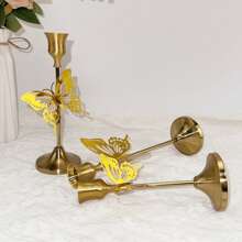 Elegant Laser Butterfly Decorative Candle Holder, Suitable For Fireplace Mantel, Wedding, Christmas Party, Housewarming Gifts, Home Kitchen Dining Table Decor (Butterfly DIY) Birthday Graduation