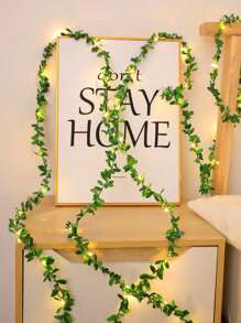 Cadena de luces de enredadera con batería de 100 LED, luz blanca cálida con enroque verde, adecuada para interiores y exteriores, bodas, jardines, decoración de jardín,Party, cercas, habitaciones, Navidad, decoraciones del hogar, enojada con luces habilidosas