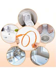 1/3/5/10pcs Solid Color Sewer Dredging Tool, Plastic Household Sewer Hair Catcher, Hair Drain Clog Remover Cleaning Tool, Hair Clog Removal Cleaner For Home, Perfect For Bath Tubs, Toilets, Sinks & More Bathroom Accessories Bathroom Organizer Back To School Storage