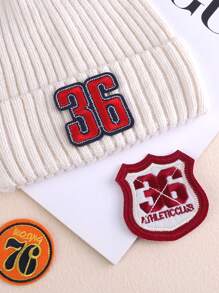 A Set Of 14 Cartoon Number Date Shield Embroidery Patches, Cute Sewing/Ironing Stickers, Suitable For Clothes, Bags, Hats, Etc. - Multicolor - View 7