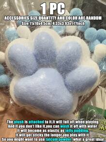 1PC Jumbo Tabas Squishy Cute Stress Relief Cat Paws,Bear Paws: Portable Fidget Squeeze Toys For Your Desk And On The Go, Ideal Holiday Gifts, Small Gift Ornament Cute Fun , Christmas Gift, Party Favors