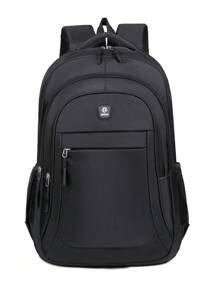 Large Capacity Durable Travel Backpack, Men's Laptop Bag, High Capacity, School/Commute Backpack With Laptop Compartment, Adjustable Shoulder Straps, Zipper Closure, Ideal For Travel, School And Commute, Multi-Functional Handbag