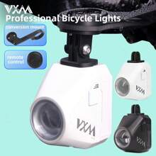 VXM Bike Front Light Wireless Remote Control, 1600 Lumens Remote USB Rechargeable, High/Low Beam Adjustable, Hanging Rear Safety Warning Light Bicycle Accessories - Multicolor - View 1