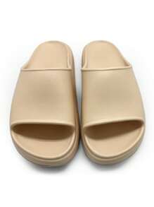 Women's Solid Color Casual Comfortable Plastic Slippers - Apricot - View 3