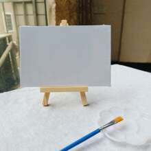 Children And Adults Outdoors,Indoors Painting Set - 4 Pcs Mini Canvas Kit With Easel, Brushes, Palette - Perfect For Classroom Art Projects & Birthday Party Favors