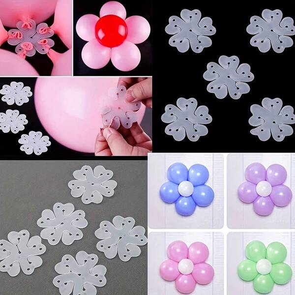 Reusable Balloon Flower Clips, Balloon Modeling Clips, Balloon Fixing Clips, Creative Balloon Accessories, Balloon Arch DIY Tools For Birthday Parties, Wedding Decorations, Holiday Decorations Balloon Background Layout.