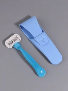 1pc High Quality Silicone Shaver Storage Bag, Universal Fit Razor Holder Cover For Travel, Hygiene And Razor Storage Box, Portable Protective Razor Sleeve, Protects Razor From Damage, Fresh Style For Travel Storage Bag, Makeup Bag, Cosmetic Bag, Vacation Organizer, For Home, Christmas Gift, For Teens, For Men. Bathroom Decor Fall Decor Back To School - Multicolor - View 4