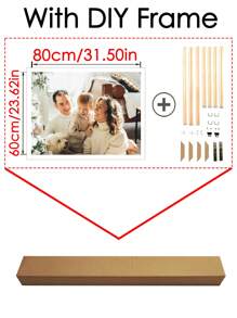 1Pc Custom Picture Print On Canvas With DIY Frame,Suitable For Wall Decoration Wedding Or Home Decor Gift For Friends And Family Customize Pictures Of People Scenery Lovely Pets And Daily Life. Anniversary Of Friends, Valentine's Day, Mother's Day, Birthday, Children's Day, Unique Ideal Gifts For Her Boyfriend,Girlfriend For Valentine's Day,For Anniversaries,For Weddings Living Room,Home