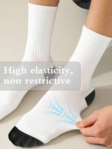 1 Pc Personalized Couple Face Custom Socks - Custom Photo Design Mid-Calf Socks, Fun Gift For Couples, Valentine'S Day, Birthdays And Special Occasions, Funny Socks, Fun Prints, Four Sizes Available, Cute, Charming, Exclusive Souvenir Gift - White - View 7