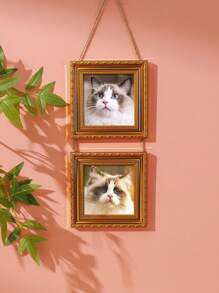 2 合 1 和 3 合 1 4 英寸复古绿色创意挂墙装饰塑料相框，适用于客厅、卧室、节日礼物