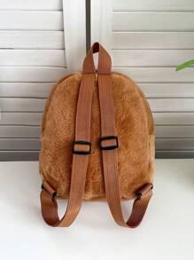 1 件蓬松柔软可爱水豚背包。轻便时尚斜挎包。便携式个性化单肩包。 - 棕色 - 查看 4