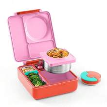 OmieBox Insulated Bento Lunch Box With Therm.Os And 3 Compartments - TTS, High Quality Stainless Steel, Leak-Proof, Easy To Clean - Sturdy, Set Tableware Container