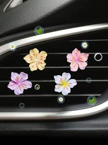 4pcs Car Air Vent Decorative Floral Accessories - One Size 2 - View 6