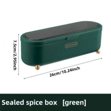 1 件调味罐套装，极简主义厨房用品，调味和烹饪享受，透明盖子设计，防水防油 - 彩色 - 查看 5