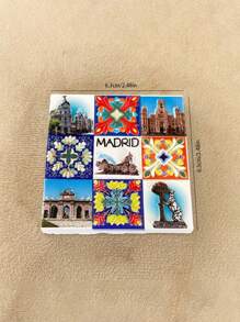 1 pieza Imán de nevera recuerdo 3D de Barcelona, España, regalo decorativo magnético