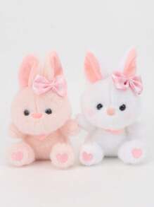 15 厘米/5.90 英寸复活节兔子毛绒玩具可爱动物兔子带蝴蝶结毛绒动物玩偶装饰创意礼物儿童生日派对家居女孩房间装饰 - 彩色 - 查看 18