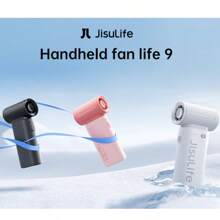 JISULIFE Life9 便携式手持风扇，涡轮高速风力，3600mAh 可充电电池，续航长达 12 小时，迷你口袋风扇，适合旅行、音乐会、邮轮、化妆等场合。 - 彩色 - 查看 7