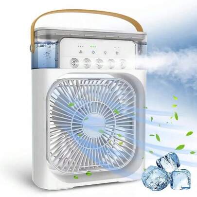 Mini Ar Condicionado Ventilador Portátil Umidificador de Ar Condicionado {600ML} com entrada LED USB Tamanho 23*16*6.7
