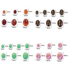 10pcs/Pack Natural Agate Oval Cabochons, DIY Vintage Handmade Jewelry Accessories - Multicolor - View 5