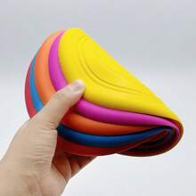 5pcs Random Color Silicone Pet Toys Dog , Chew Proof Training Throw Floating Disc, Interactive Water Game - Multicolor - View 2