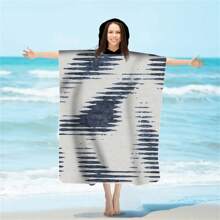 1 halat de baie de schimb, poncho de surf absorbant de apă, halat de baie cu glugă cu uscare rapidă, subțire, ușor, rezistent la vânt și UV, moale și cald, potrivit pentru înot, duș, scufundări, surfing pe plajă, călătorii de vară, vacanță, decor baie, articole esențiale pentru plajă