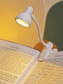 1 pieza Mini luz de libro con baterías, lámpara de lectura nocturna con brazo ajustable y pinza, luz para leer en la cama, luz de lectura por la noche y como iluminación de viaje al aire libre, lámpara de libro con pinza