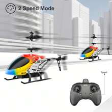 Helicóptero RC, helicóptero RC con mantenimiento de altura con giroscopio para principiantes adultos, 2.4GHz de 3.5 canales para uso en interiores, azul y rojo, drone RC, aeronave, alta y baja velocidad, luces LED, 2 baterías, regalo de Navidad, caja de regalo hermosa, envoltorio de regalo, regalo de cumpleaños, para regalar, regalo de Año Nuevo