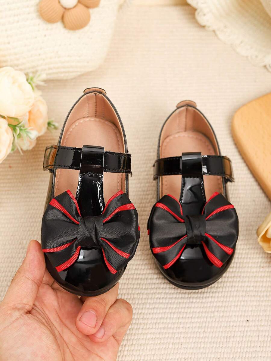 Belles chaussures plates à nœud papillon pour filles pour l'automne et l'hiver