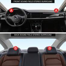 2 件装通用 1000W 汽车扬声器圆顶高音扬声器音响车辆汽车音乐立体声改装扬声器 - 黑色 - 查看 9