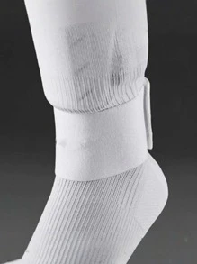 1 par/set de equipamiento de protección deportiva, espinillera de fútbol con placa de pierna y correa de fijación, tobillera ajustable y elástica de protección, correa de fijación deportiva