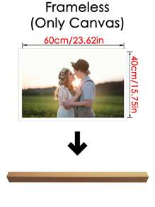 1Pc Custom Picture Print On Canvas With DIY Frame,Suitable For Wall Decoration Wedding Or Home Decor Gift For Friends And Family Customize Pictures Of People Scenery Lovely Pets And Daily Life. Anniversary Of Friends, Valentine's Day, Mother's Day, Birthday, Children's Day, Unique Ideal Gifts For Her Boyfriend,Girlfriend For Valentine's Day,For Anniversaries,For Weddings Living Room,Home