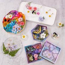35Pcs 1 Set Dried Pressed Leaves Dried Flowers For Resin Real Assorted Dried Greenery For Pressed Leaf Art Craft DIY Handmade Bookmarks Embellishment Decorations