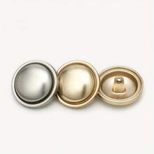 10 Piezas de Botones de Metal Planos para Coser, Botones Redondos Dorados para Accesorios de Ropa, Botones de Costura Minimalistas de Moda DIY para Camisas, Chaquetas, Vestidos, Blazers | Accesorios de Decoración de Ropa - Multicolor - Ver 7