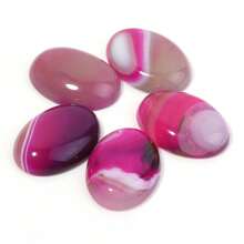 10pcs/Pack Natural Agate Oval Cabochons, DIY Vintage Handmade Jewelry Accessories - Multicolor - View 12