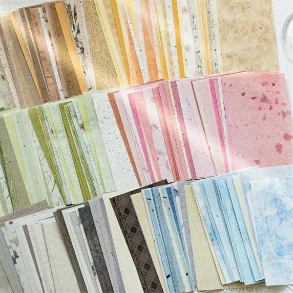 MOCARD 1 Pack 50 Sheets Assorted Vintage Material Paper Personalized Collage Card Material Creativity Hand Account Design Paper Aesthetics Notebooks Art Journaling Office & School Supplies,School Supplies,Back To School