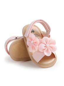 女童户外凉鞋，优雅白色，夏季 - 粉色 - 查看 6