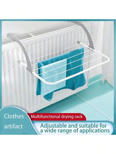 1pc Portable Folding Clothes Drying Rack, Hanging Style Laundry Rack For Drying Socks, Towels On Balcony Railing, Window Sill, Foldable & Space Saving,Spring,Minimalist,Summer Tops