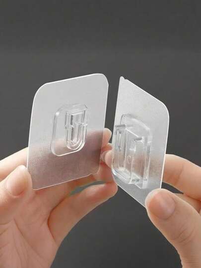 Conjuntos de 1/3/5 Ganchos Adesivos Transparentes, Sem Necessidade de Pregos, Ideais para Pendurar Fotos e Decorar Ambientes Internos