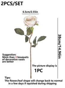 1 pièce/3/240 pièces Fleurs de rose artificielles en soie, bouquets de roses artificielles, plantes artificielles pour le printemps et l'automne, décoration de vase pour la maison, la salle à manger, la chambre à coucher, la fête des mères, la Saint-Valentin, l'anniversaire, les fêtes, la décoration de jardin extérieur - Multicolore - Voir 2