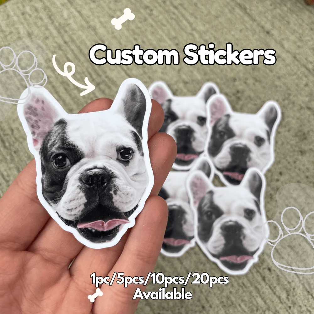 1/5/10/20pcs Custom Face Sticker, Custom Personalized Photo Sticker , Custom Pet Sticker| Pet Lover Gift | Sentimental Sticker | Custom Sticker| Diecut Sticker, Custom Dog Sticker, Custom Cat Sticker, Laptop Stickers, Water Cup Stickers, Car Stickers, Custom Sticker Stickers. Create Your Own Custom Sticker , For Student's Day, Home, Dining Room, Bathroom, Living Room