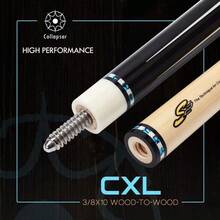 Collapsar CXL Pool Cue With 1X1 Hard CaseLow Deflection Shaft 13mm Black Tip Billiard Ques Sticks 58" 2-Pieces 19-21 Oz Professional Pool Stick Set - CXL300+JointProtector+HardCase - View 4