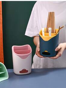 3Pcs Cutlery Storage Boxes, Fork, Spoon, Chopstick Cutlery Rack, Sink, Wall Mounted Storage Rack, Upgraded Double-Layer Design With Self Draining Function, Farmhouse Kitchen Cutlery Box Countertop, Kitchen, Bathroom Storage Box, Christmas/Valentine's Day And Other Holiday Gifts, Suitable For Kitchen, Bathroom, Makeup Brush, Table, Pen, Pencil, Give Your Family A Warm Gift