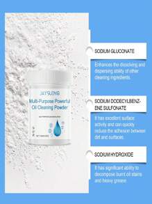 Multi-Purpose Degreasing Powder, Gentle Degreaser For Kitchen Stove Tops And Utensils - Multicolor - View 8