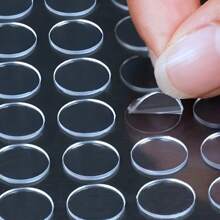 100 件双面纳米胶粘凝胶 - 可拆卸、无损、透明塑料环，适用于节日、墙壁和玻璃装饰、玻璃贴纸 | 整齐排列 | 无缝应用 - 彩色 - 查看 2