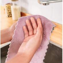 10 pièces/20 pièces Chiffons de vaisselle de couleur aléatoire : non adhésifs, absorbants, ne peluchant pas. Chiffons de nettoyage de cuisine épais et durables pour laver la vaisselle, essuyer les tables.