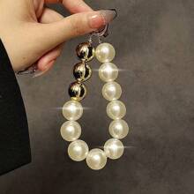 1 件创意 18 毫米三重大金珠手链/腕带，适用于手机挂绳、手机壳、钥匙扣、时尚包包饰品 - 金色 - 查看 4