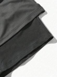 Men's Street Style Cross Graphic Print Knitted Drawstring Shorts