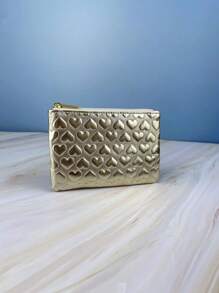 Embossed Heart Pattern Mini Cute Minimalist Coin Purse Earphone Bag Zipper Small Change Wallet Multi-Function Card Holder Key Pouch For Women Wallet Mini Wallet Purse Wallet Coin Wallet Wallet - Multicolor - View 14