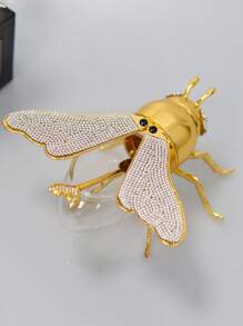 1 套全新镶有水钻的闪亮蜜蜂形奶油罐和小宠物动物风格糖罐，实用装饰品，适用于各种场景、厨房、圣诞礼物 - S - 查看 8